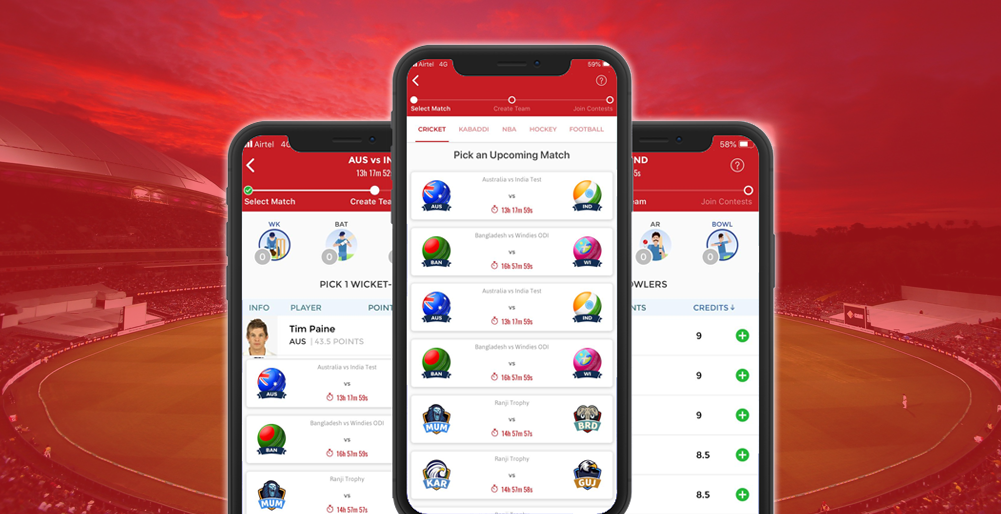 Features of app like fantasy cricket app