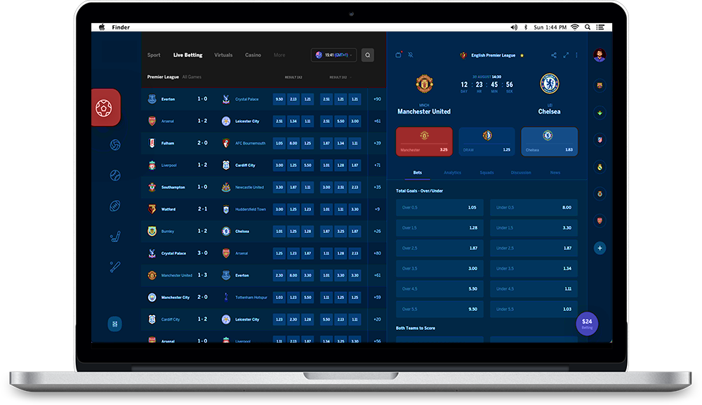 Admin panel Sports betting app