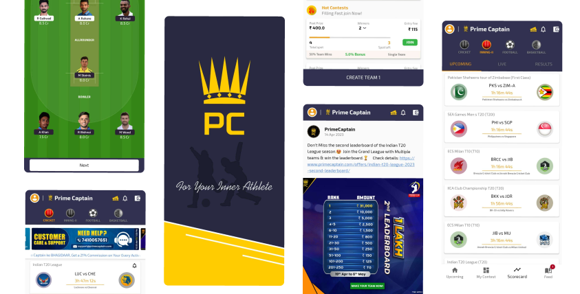  Prime Captain cricket fantasy sports app developed by Appinop Tecnologies